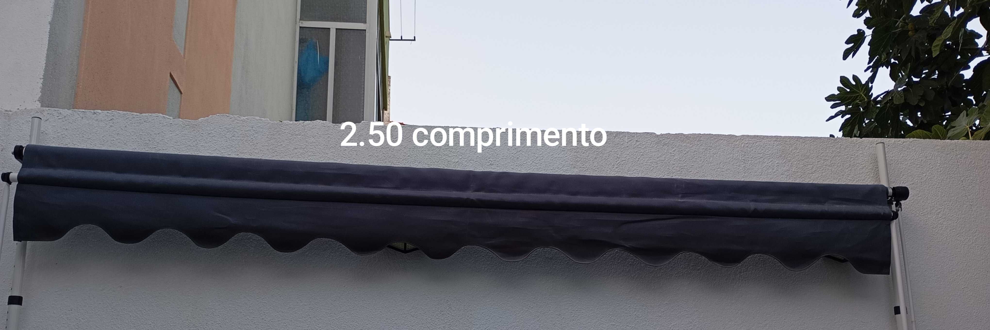 Toldo retrátil manual 250 cm antracite