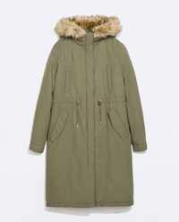 Zara parka kurtka płaszcz waterproof XS S bdb+