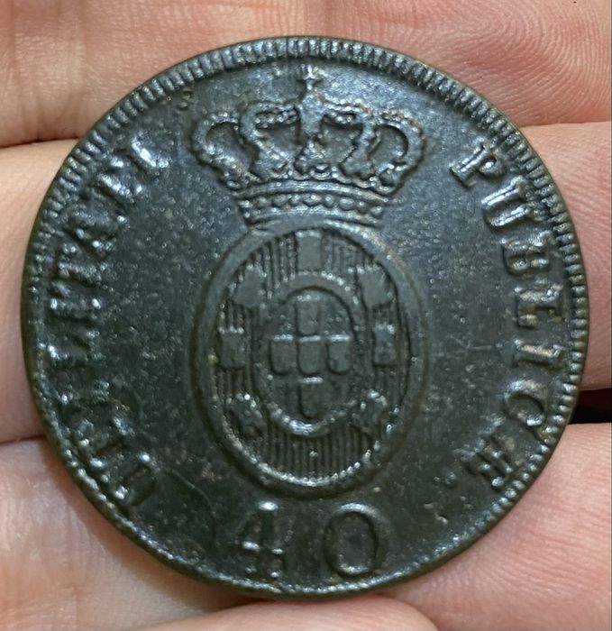 Moeda 40 Reis D JOAO P REGENTE 1811