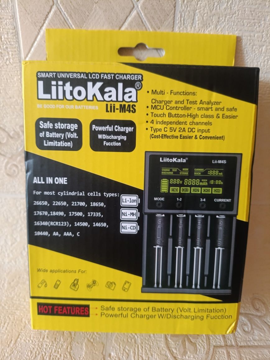Лучшее зарядное устр-во - LiitoKala Lii-M4s + кабель Type-C