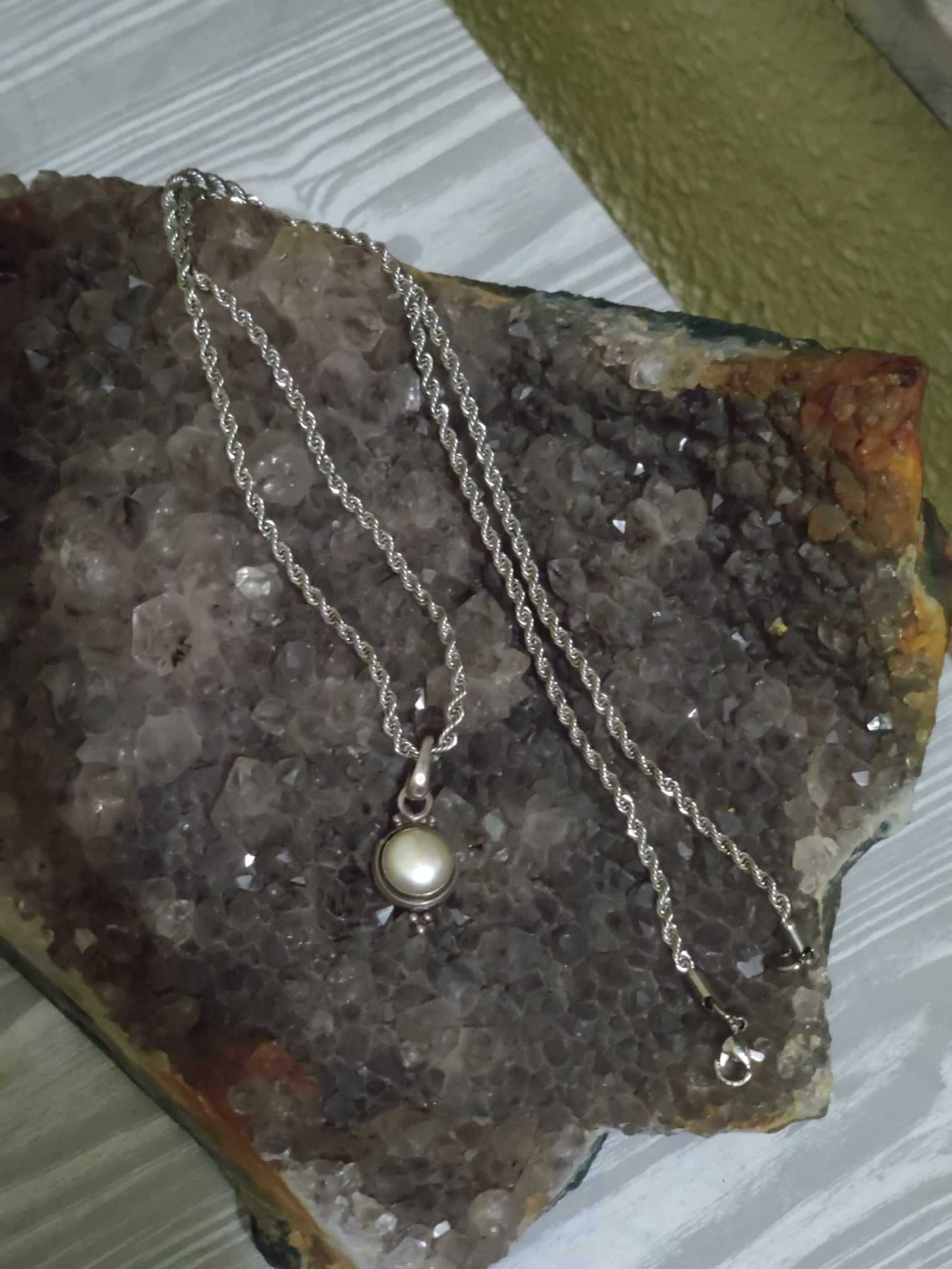 Pendentes com Ametista, Labradorite e Pérola