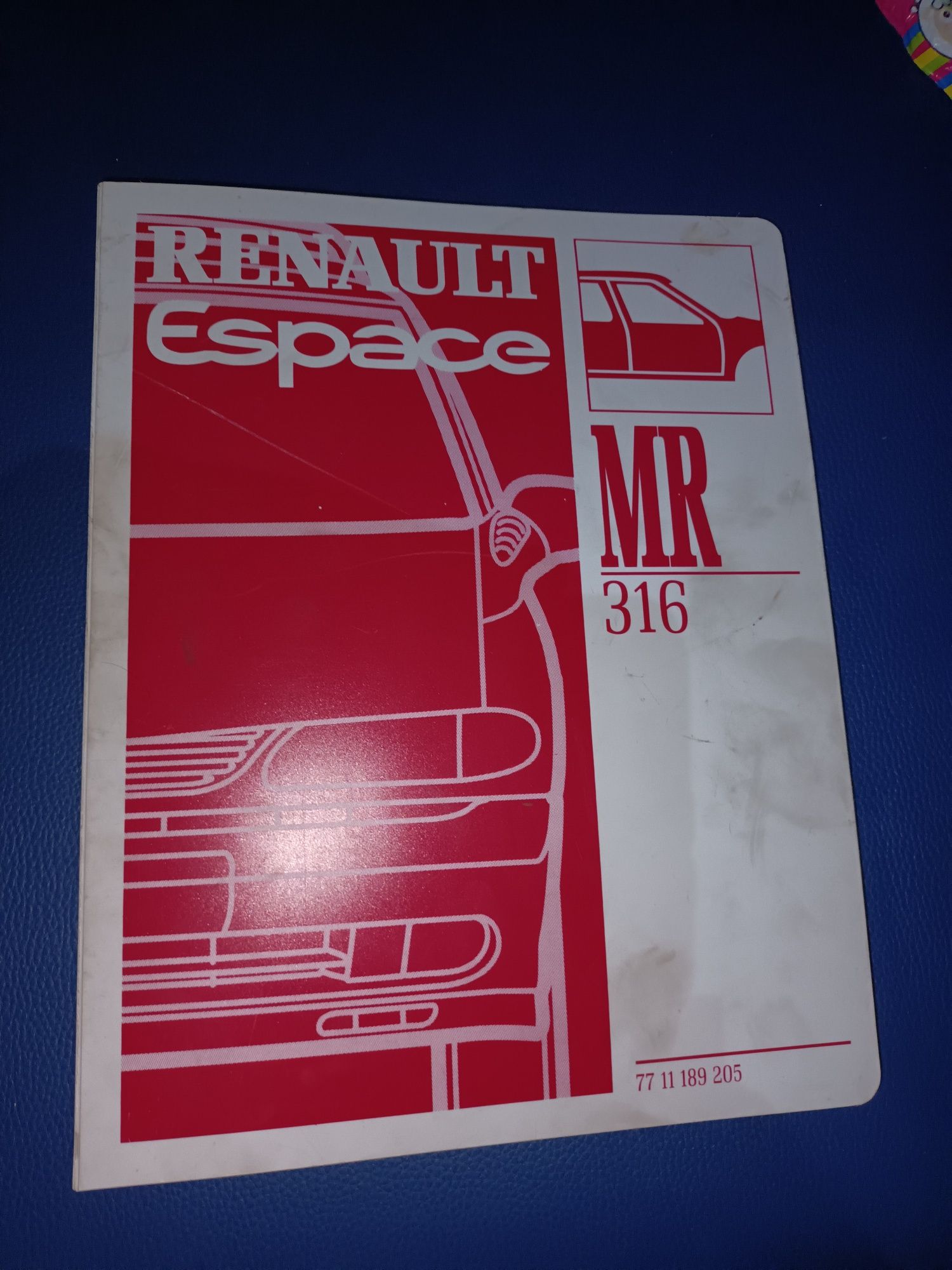 Renault Espace MR316 książki naprawcze z1996 roku
