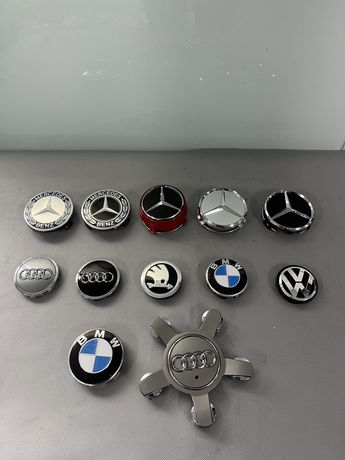 Dekielki Audi Mercedes Volkswagen BMW SKODA logo