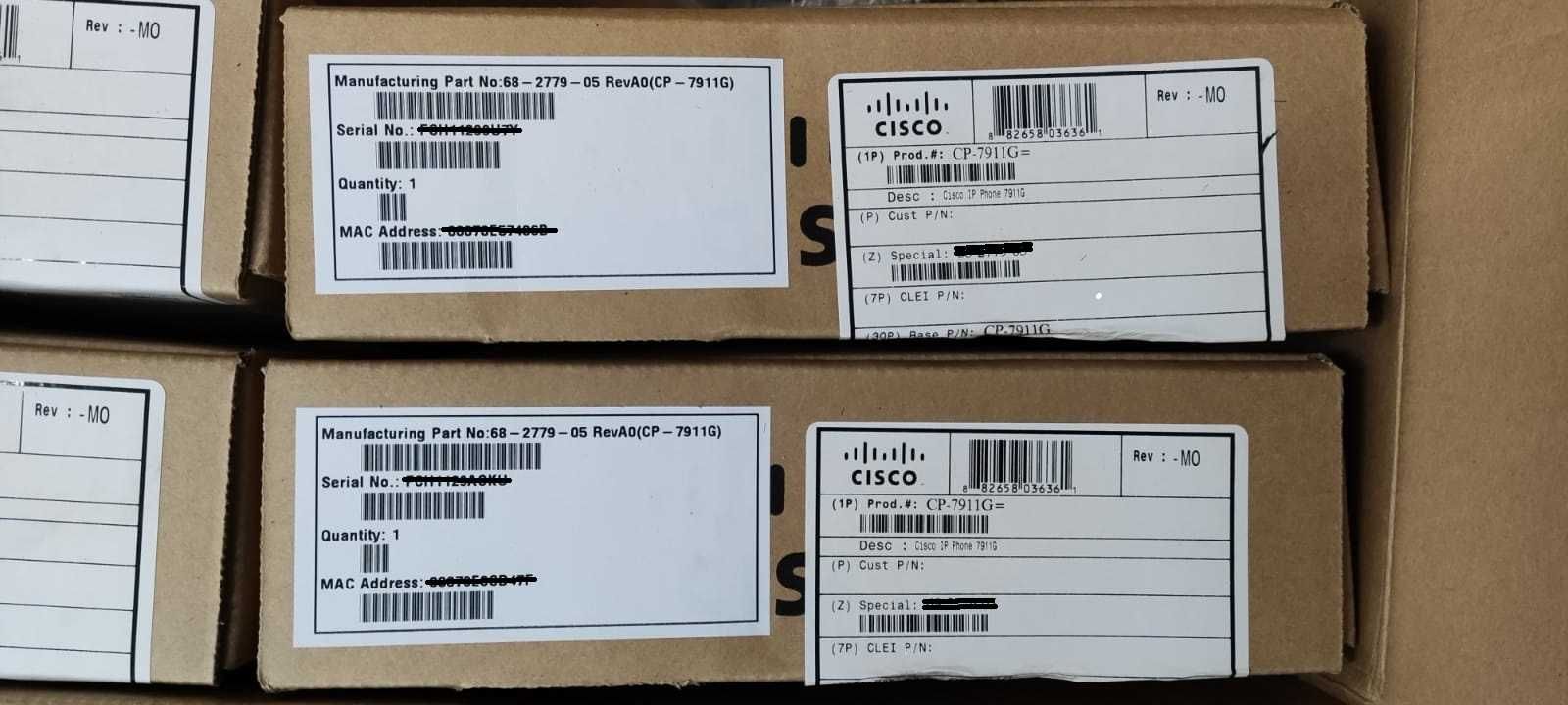 Telefones Cisco 7911, 7912, 7961 e transformadores 48v