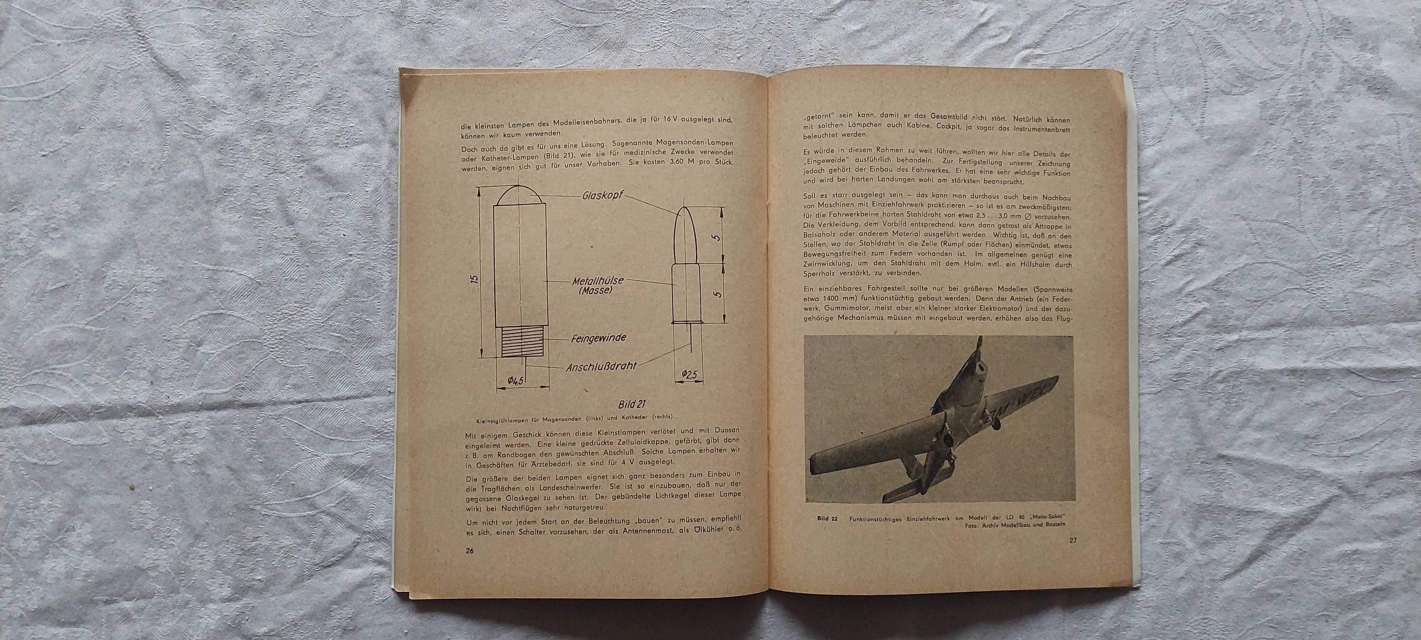 Książka o modelarstwie lotniczym NRD 1968 r.