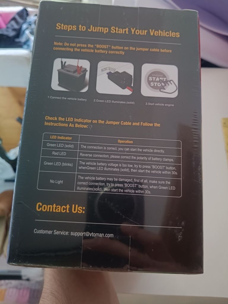 Nowy Starter Rozruchowy auto VTOMAN V6 Pro 2000A powerbank