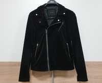 Zara - S-XS - Куртка чоловіча велюрова чорна мужская косуха
