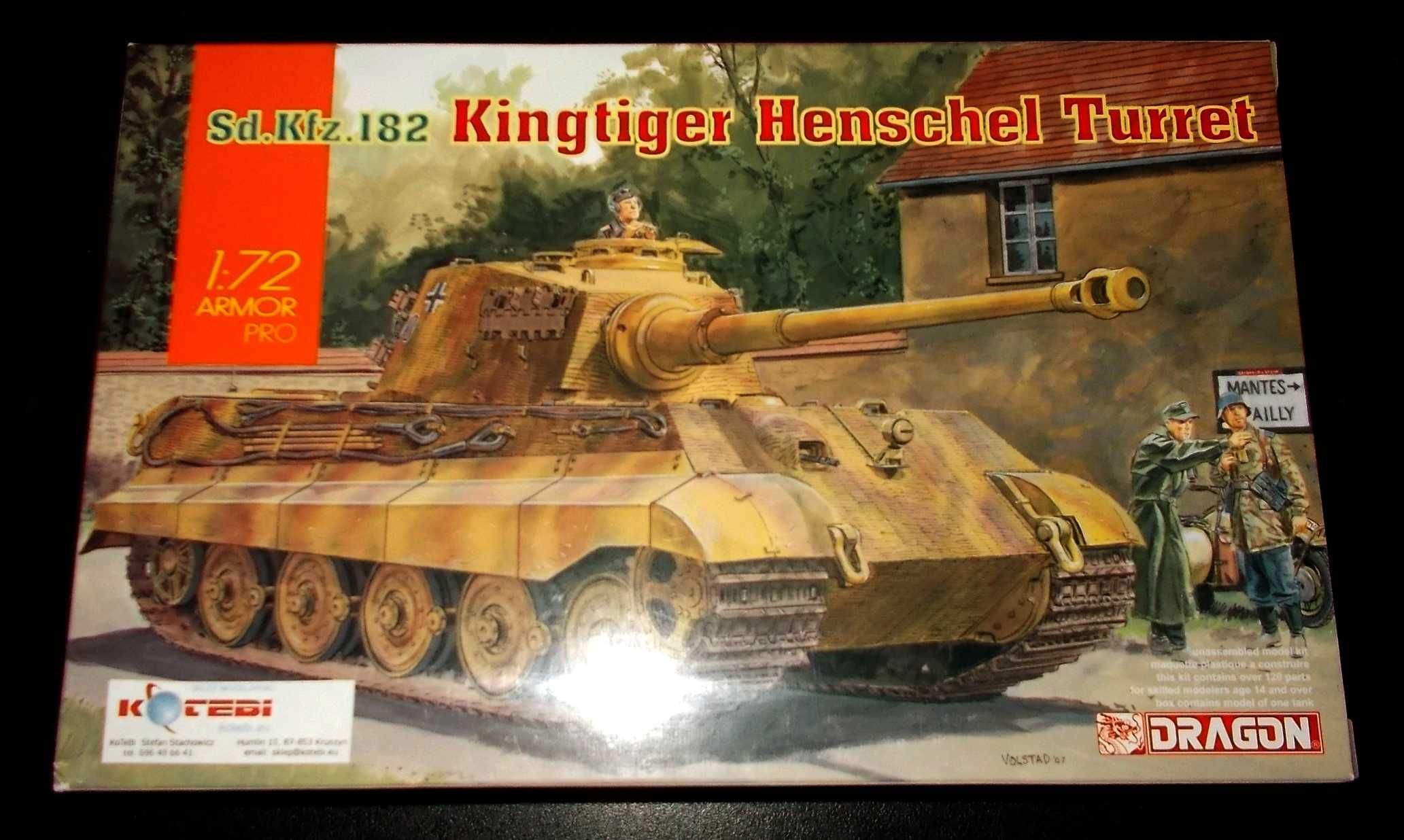 Model czołgu - SdKfz 182 Kingtiger / Tygrys - Dragon 7558 (skala 1:72)