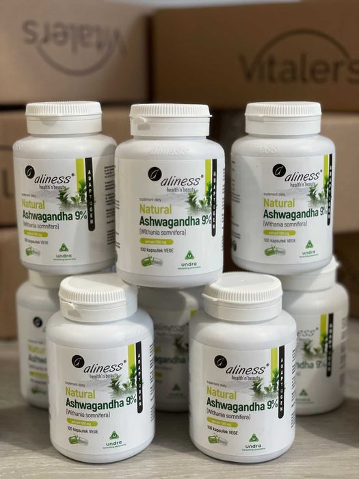 Aliness naturalna Ashwagandha 9%. Ашваганда 100 капсул