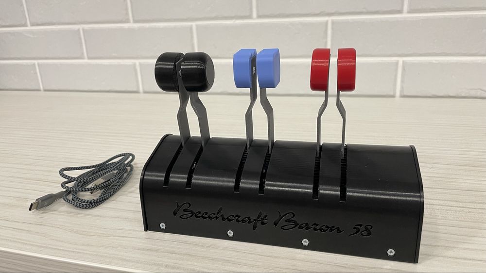 Beechcraft Baron 58 trottle quadrant ( РУД B58)