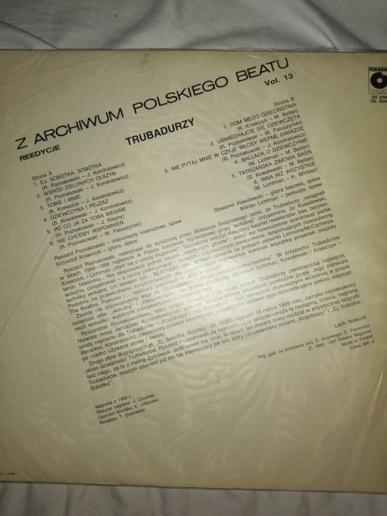 Trubadurzy - ej Sobótka Sobótka Winyl z 1987r Krzysztof Krawczyk