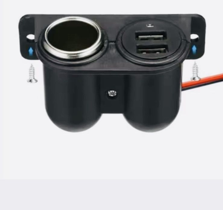 розетка прикуриватель 12-24V 2 USB-порти для мотоциклів