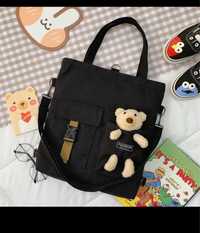 Рюкзак сумка шопер шкільна для дівчинки підлітка Bear мишка ведмідь