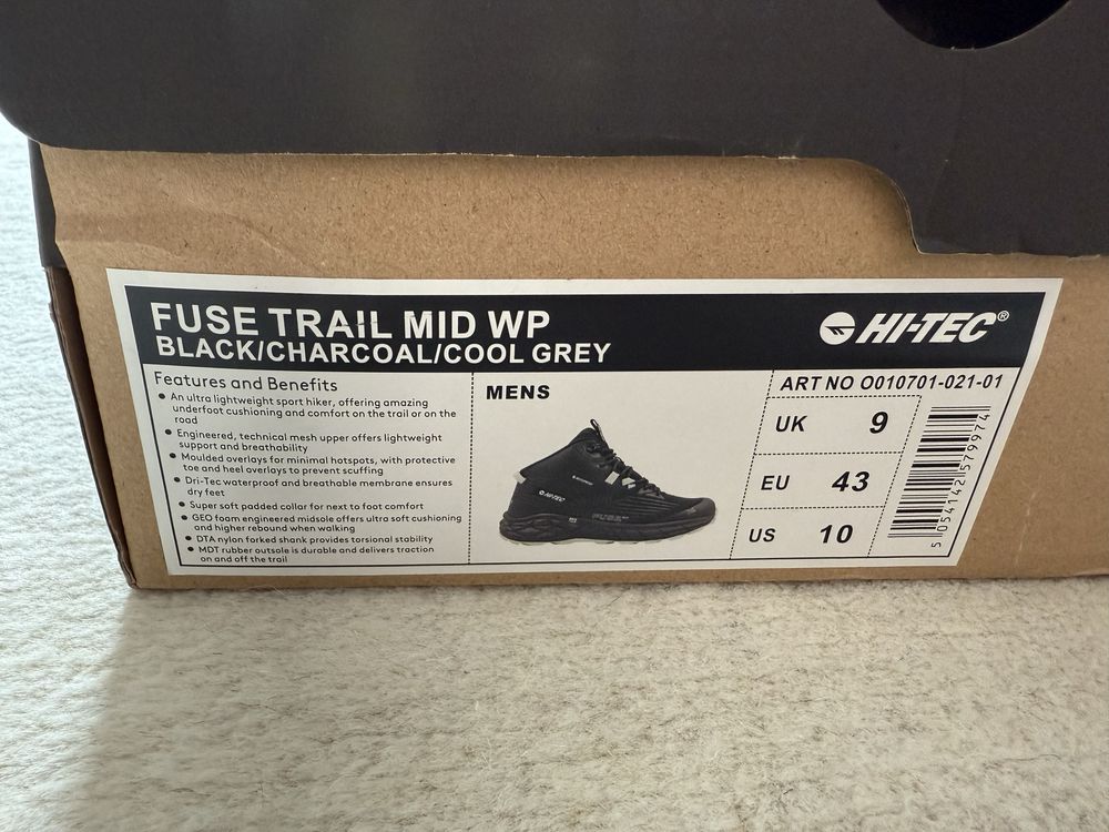 Buty HI-TEC fuse trail mid wp czarne