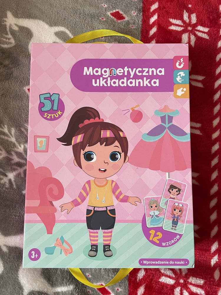 Układanka magnetyczna Puzzle Montessori 51 el. Książka edukacyjna