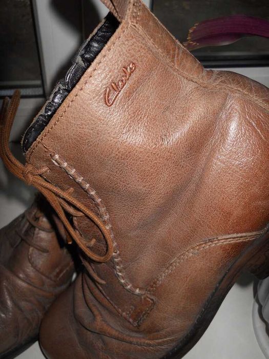 Женские кожанные ботинки р. 41 стелька 26-26.5