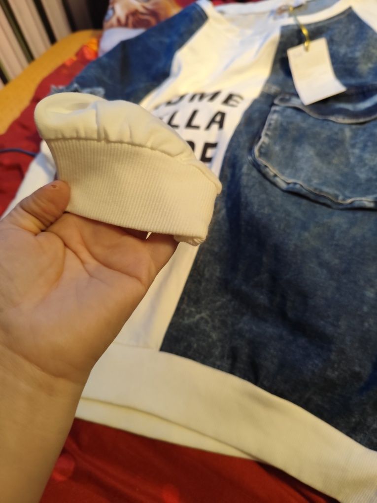 Bluza z jeansem l,xl
