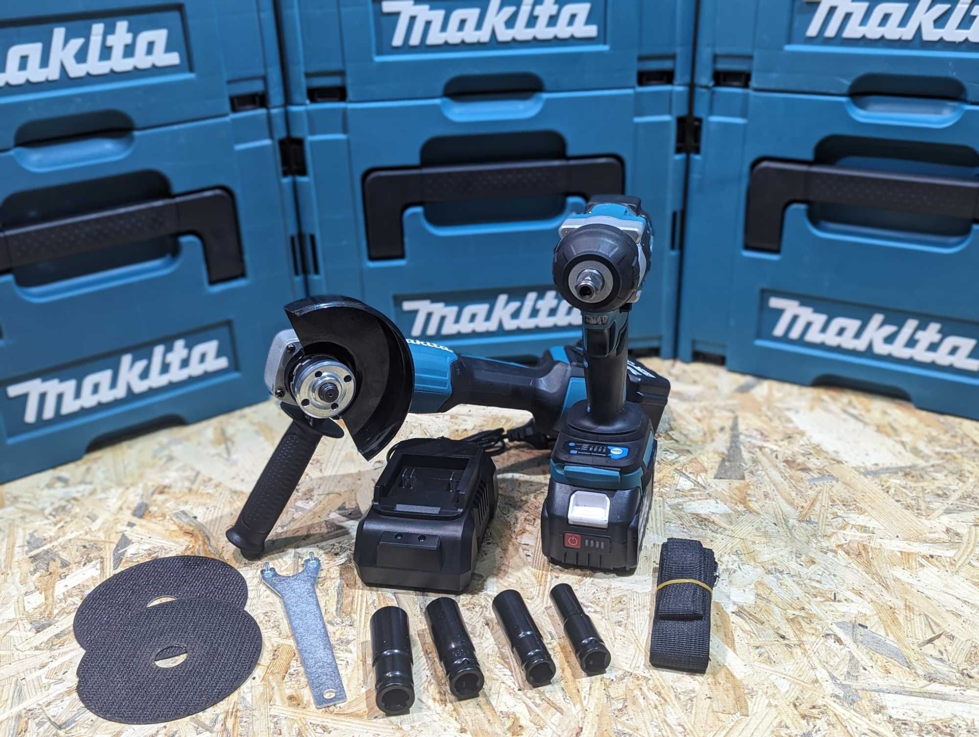 Набір 2в1 Акумуляторна Болгарка DGA504 Makita 36V Гайковерт DTW500 36V