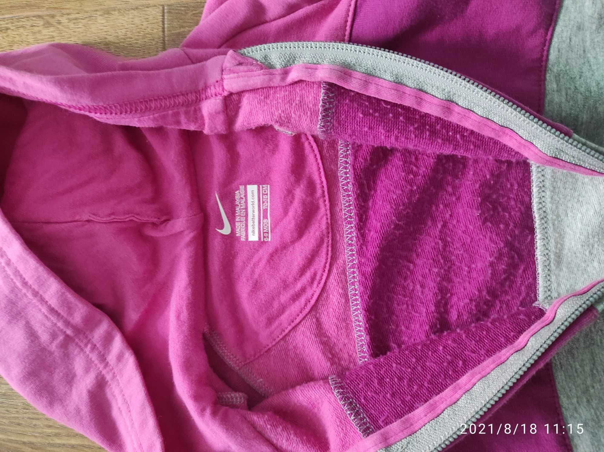 Bluza dziewczęca Nike oryginalna 74 różowa jak nowa