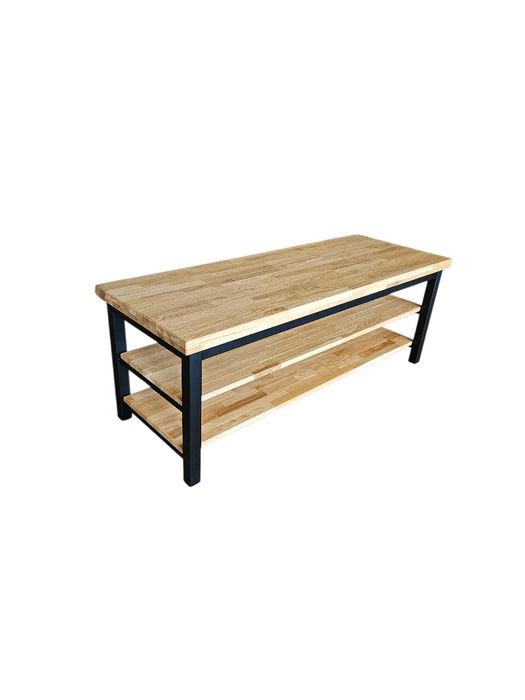 Stolik audio szafka RTV z drewna dębowego i metalu 135 cm  PROMOCJA  !