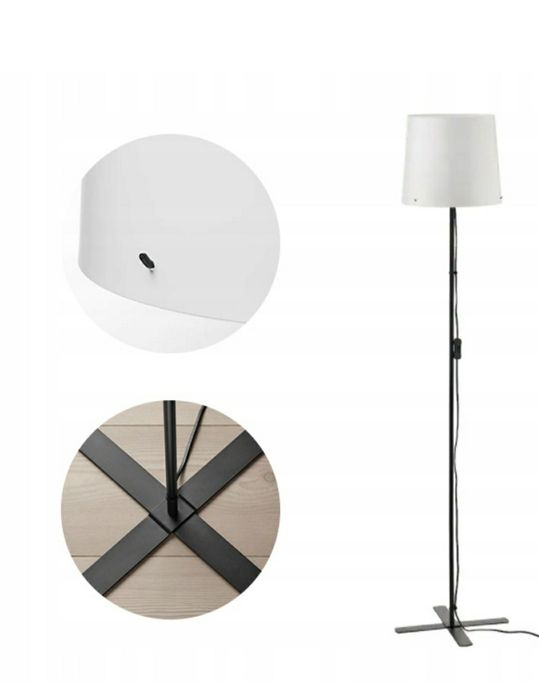 Lampa biala podlogowa