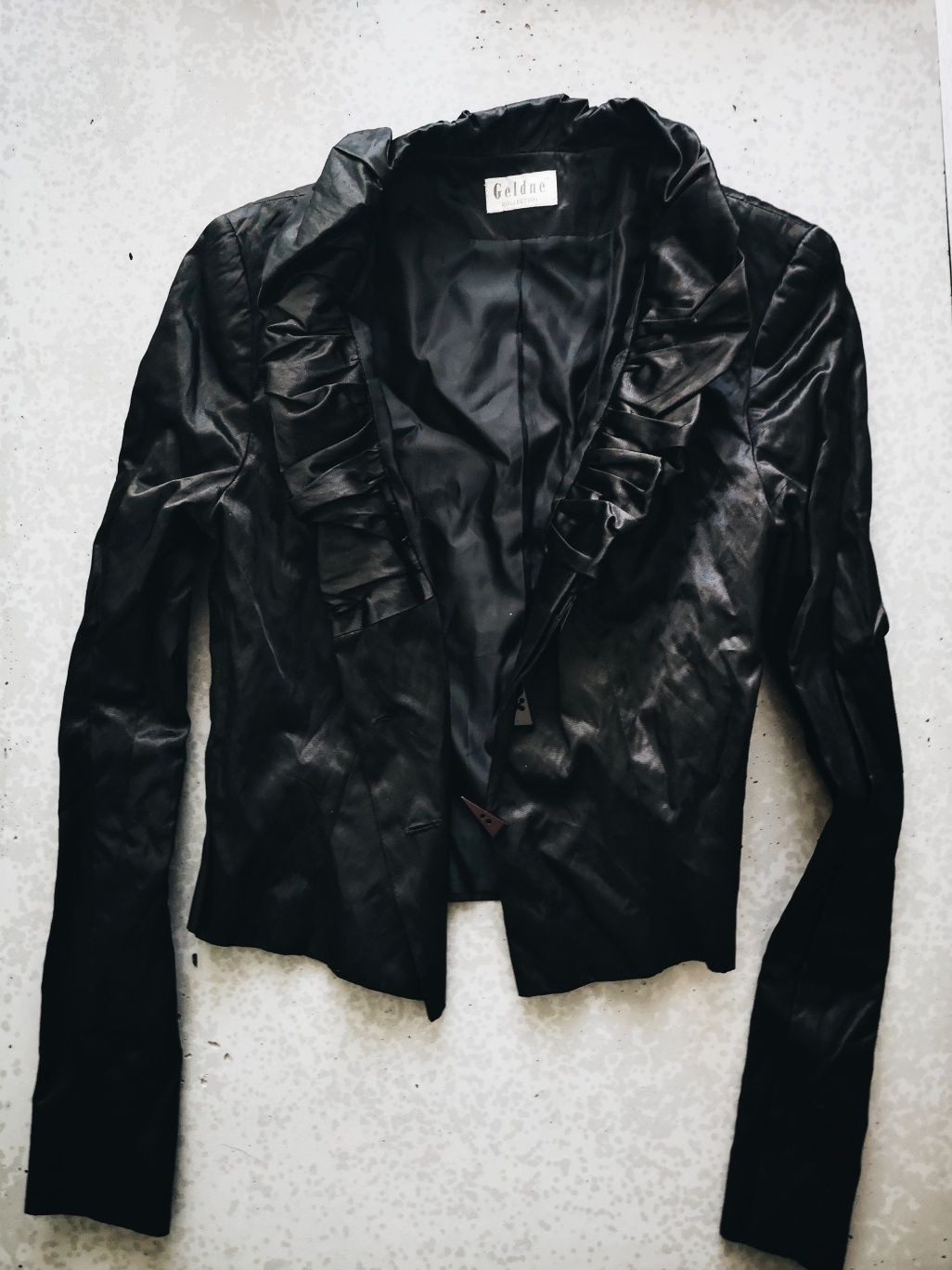 Aksamitny żakiet elegancki Geldne Collection rozmiar M
