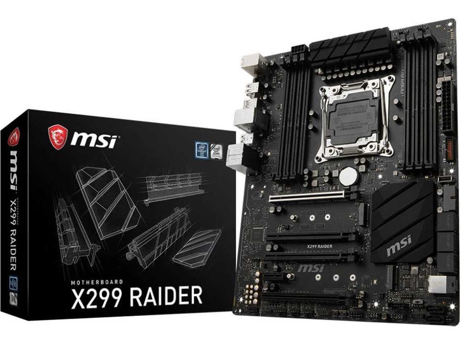 Motherboard MSI x299 raider + fonte de alimentação e hdd 1 tb