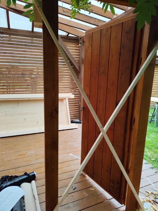 Drzwi ocieplane 65mm domków drewnianych piwniczek gospodarczych