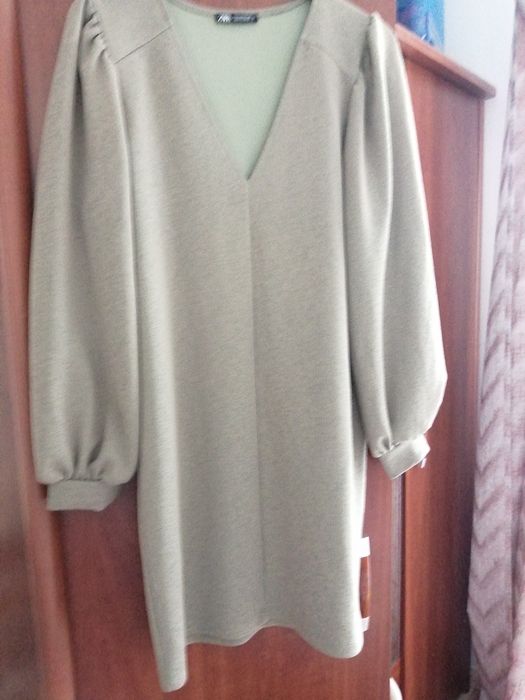 Sukienka Zara S khaki