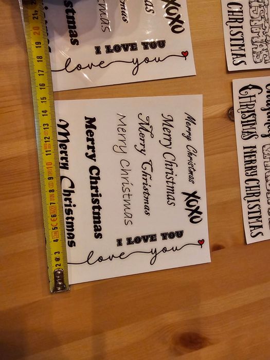 naklejki Złote choinki Bałwanki świąteczne wesołych świat na prezenty