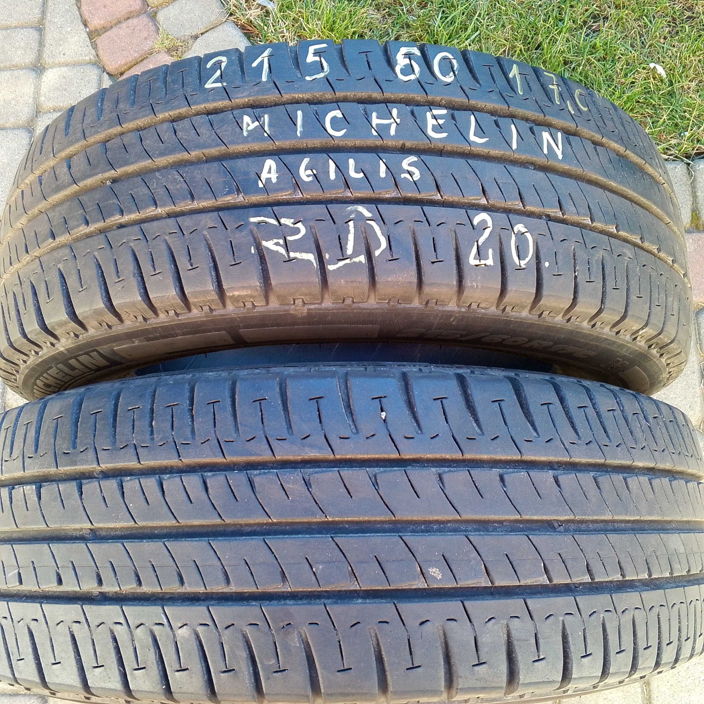 opony jak NOWE 2szt. 215/60/17 C Michelin Agilis 2020 rok
