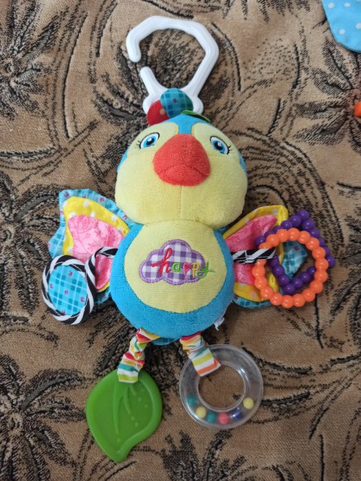 Игрушка подвеска в коляску попугай happy monkey