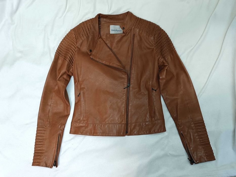 Кожаная куртка косуха Mary Portas Англия на девочку XS 40-42 размер