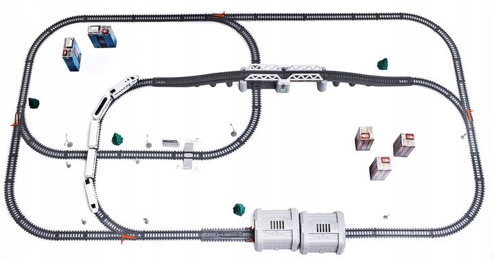Duża Kolejka Elektryczna Xxl Podnoszony Most 914cm