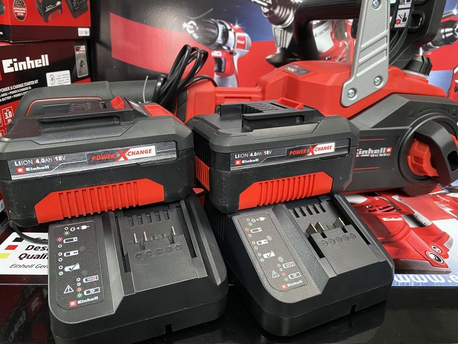 Пила цепная бесщеточная Einhell GE-LC 36/35 Li-Solo + 2 набора 4,0 Ah