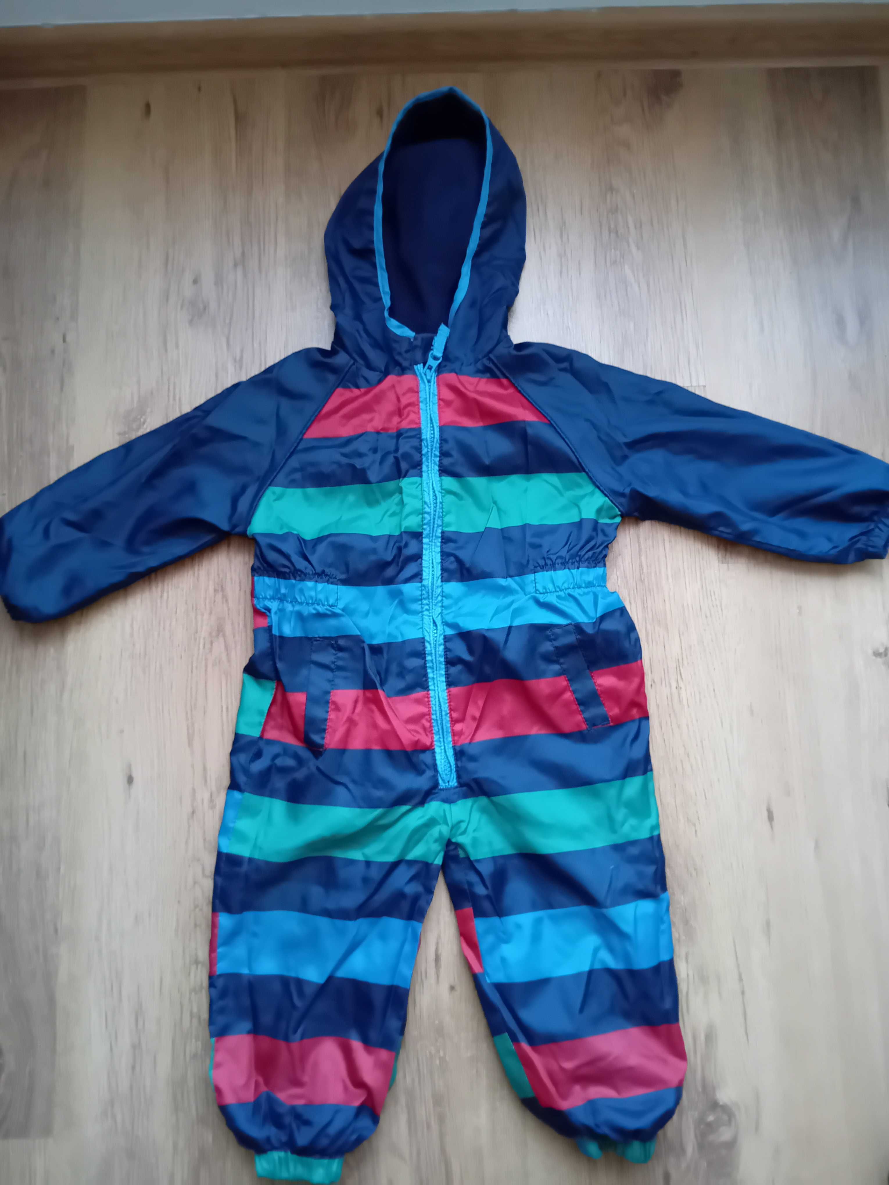 Kombinezon cienki polarowo-ortalionowy rozmiar 80-86cm (1-1,5roku)