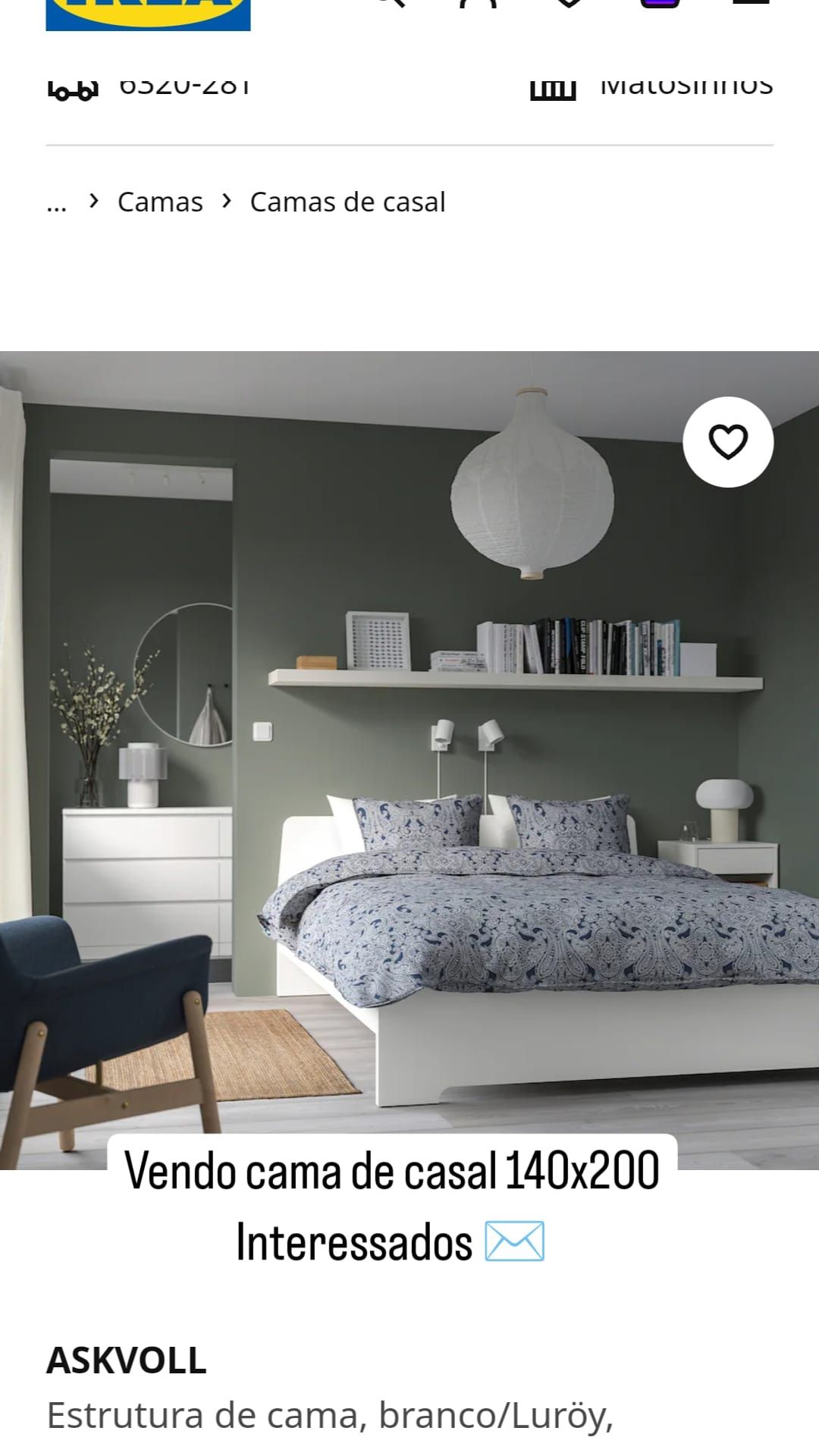 Cama de Casal 140x200 IKEA