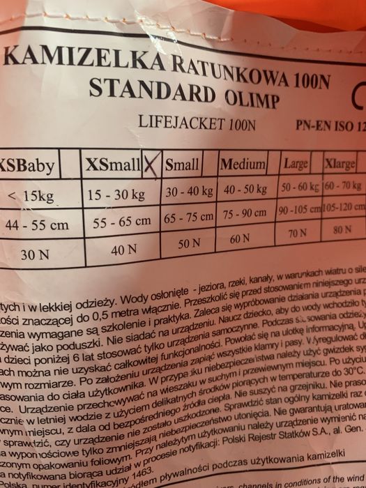 Kamizelka ratunkowa dziecieca