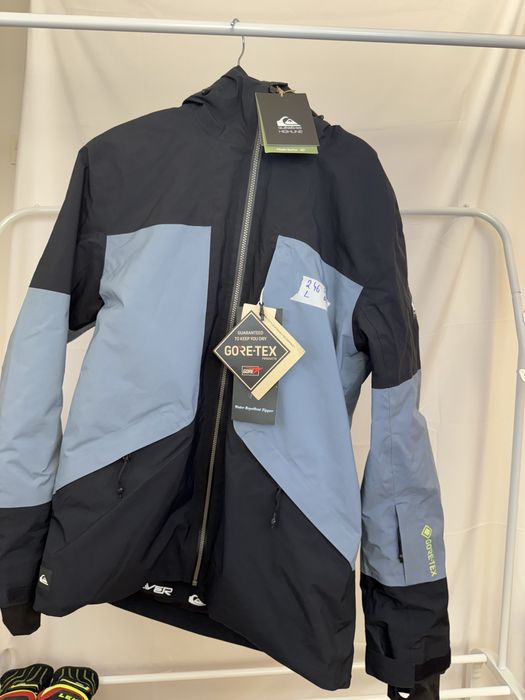 gore-tex - wyjątkowa kurtka quiksilver high-line narty snowboard L