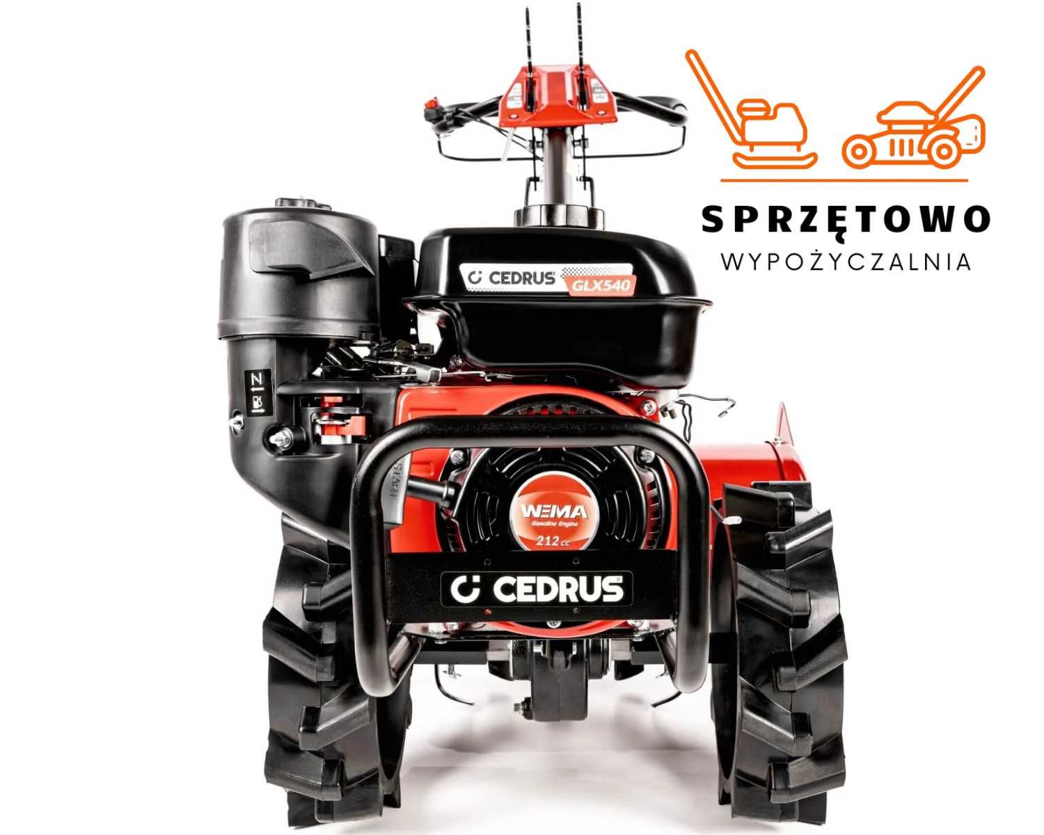 MOCNA Glebogryzarka Spalinowa Przeciwbieżna Cedrus GLX540 - Wynajem