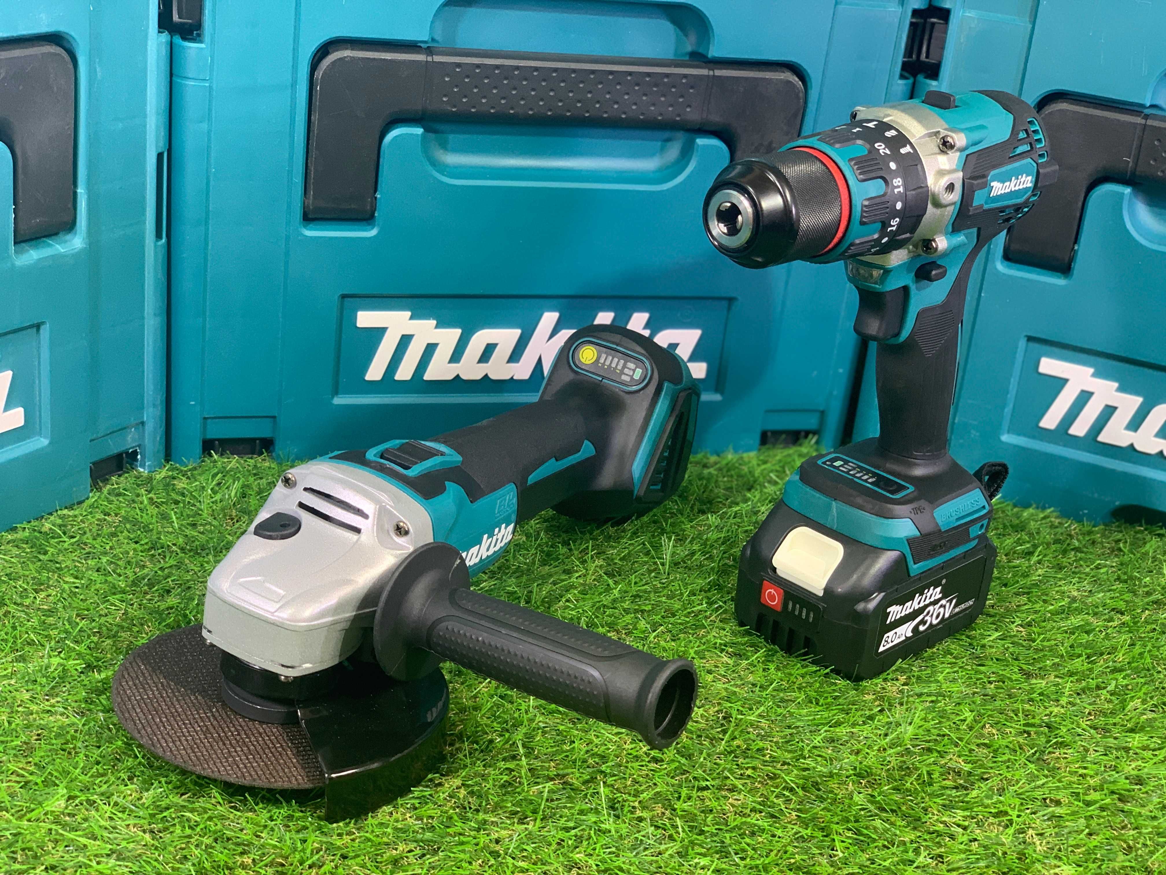 Набор Makita 2/1 Болгарка DGA504 - Шуруповерт DHP485BL 36V 8А