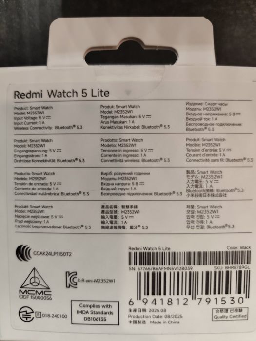 Smartwatch Zegarek REDMI watch 5 Lite