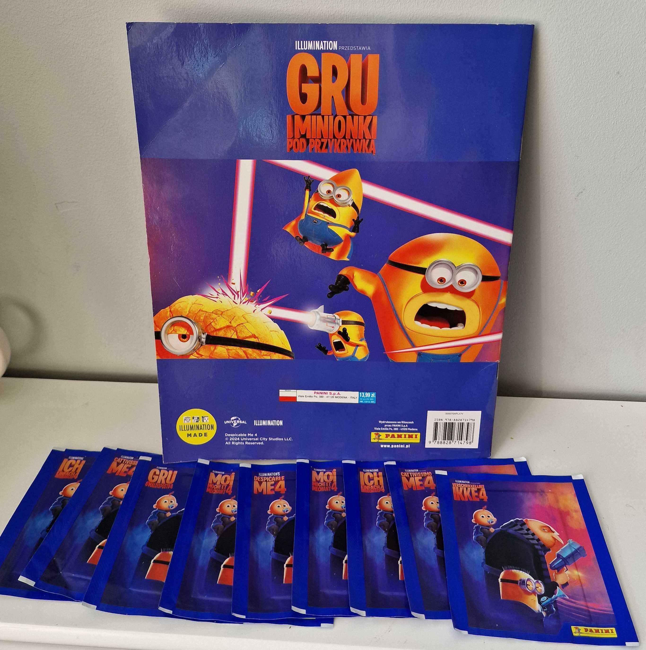 Album + 16 saszetek Minionki Gru Panini Pod Przykrywką Despicable Me 4