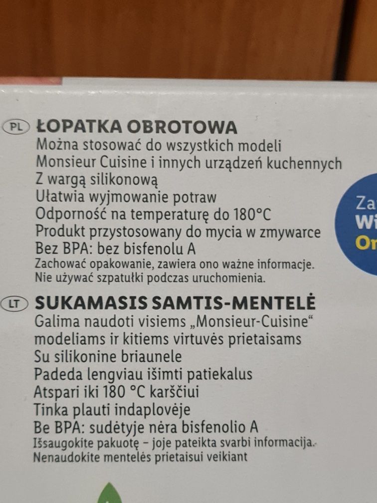 Łopatka  obrotowa do MONSIEUR CUISINE nowa