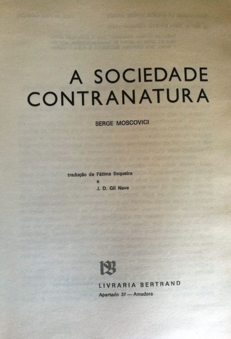 Sociedade Contranatura - Serge Moscovici