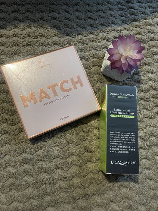 Палетка тіней та крем від чорних кіл під очима