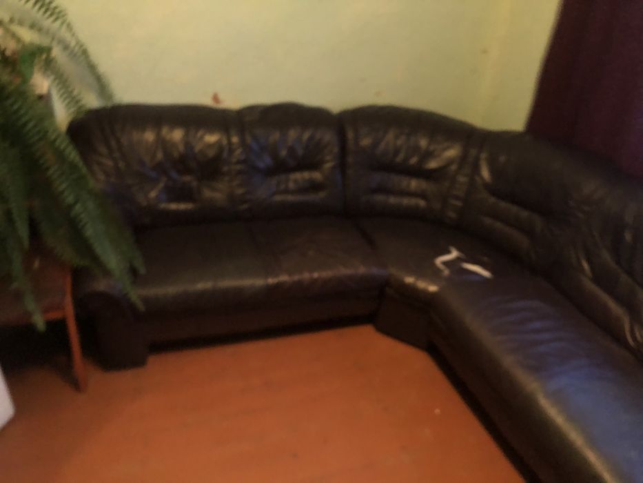 Діван кожаний + крісло