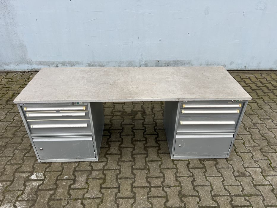 Stół warsztatowy roboczy z szufladami szafki 196x67x76 blat sklejka