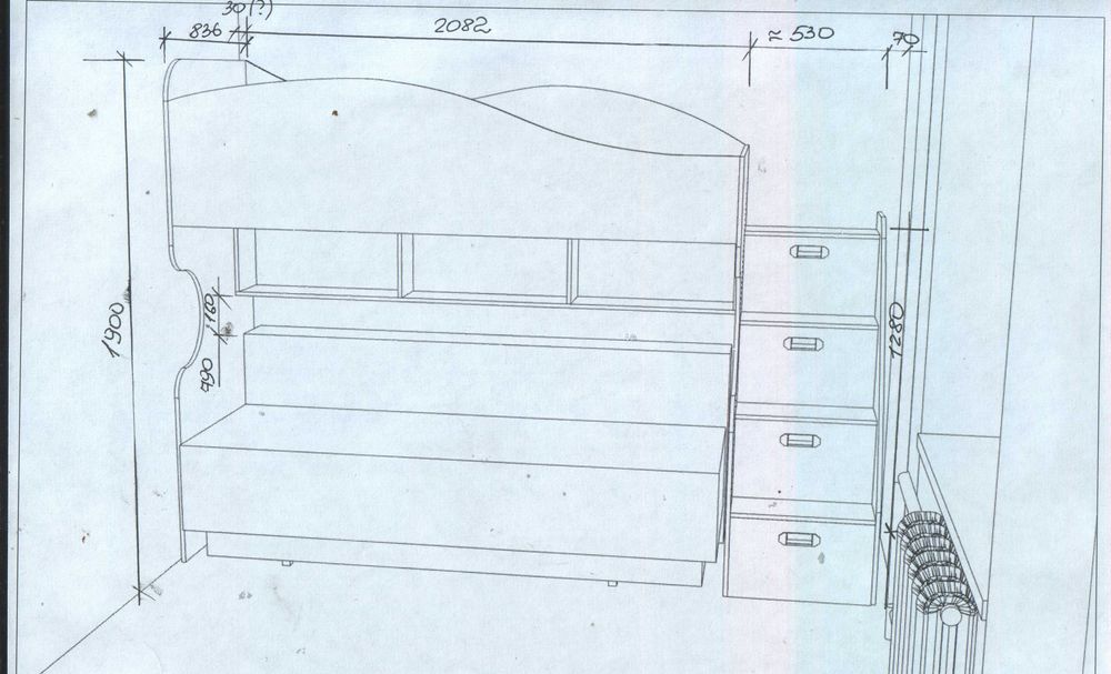 Ліжко двуярусне двоповерхове чердак дитяче доросле диван