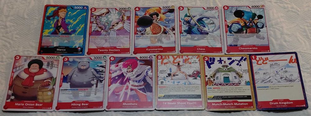 lote de 69 cartas tcg one piece op08